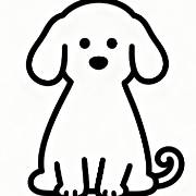 2K线条小狗手机壁纸